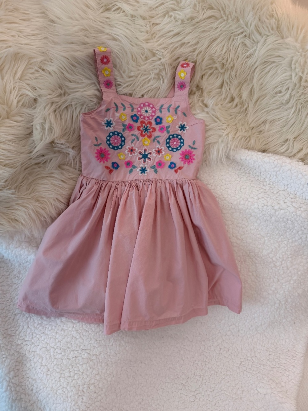 Mini Boden Applique Dress Lined w/Tulle Petticoat Size 4-5 Year
